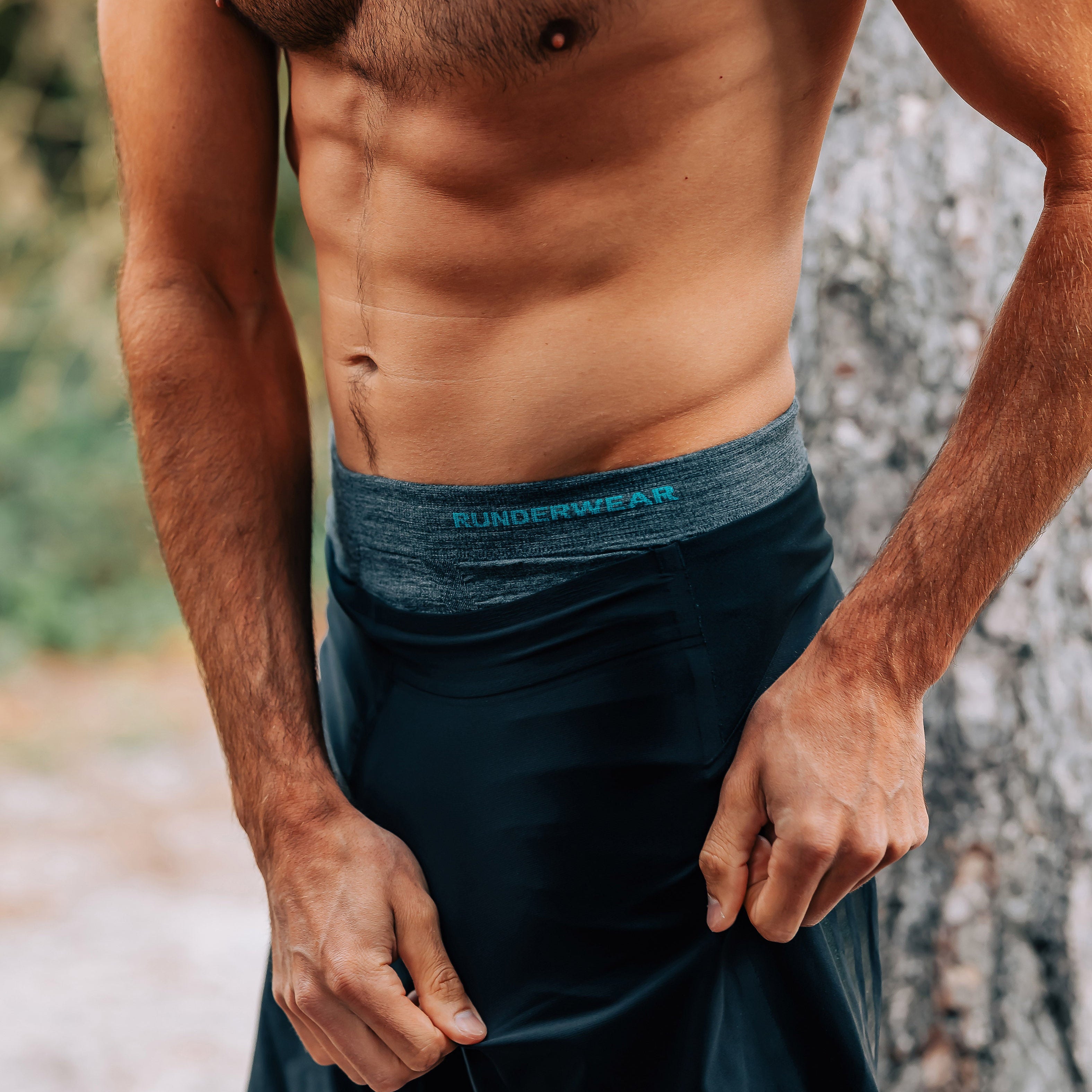 Men’s Merino Wool Running Boxer Shorts – Grey