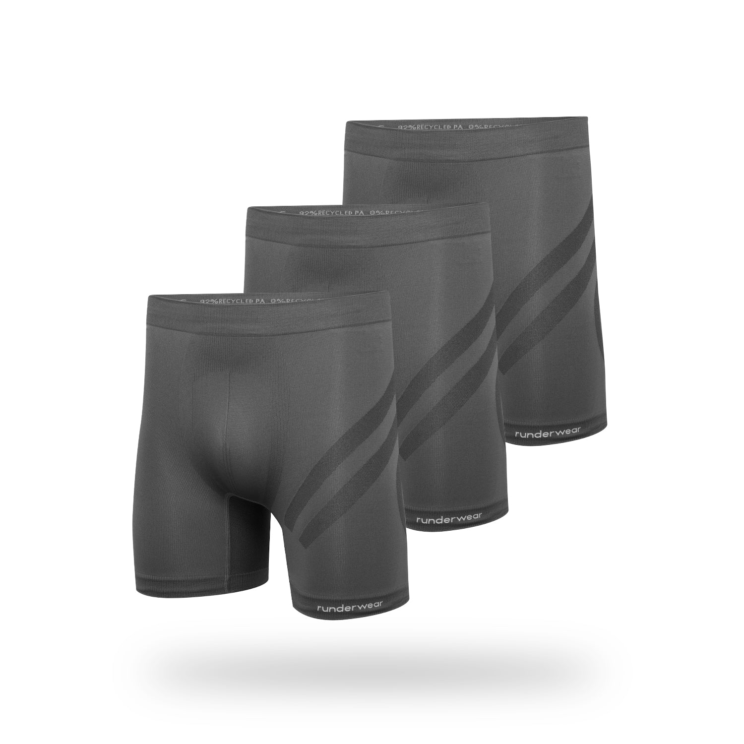 Bóxeres de running para hombre – Gris (Paquete de 3)