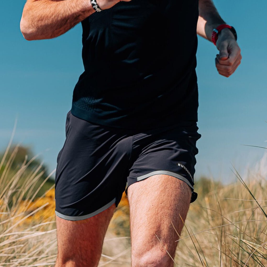Pantalones cortos de running ultraligeros para hombre - Negro
