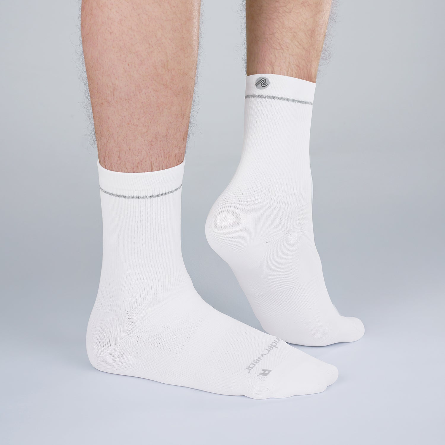 Unisex Anti-Blister High Running Socks – White (3-Pack)