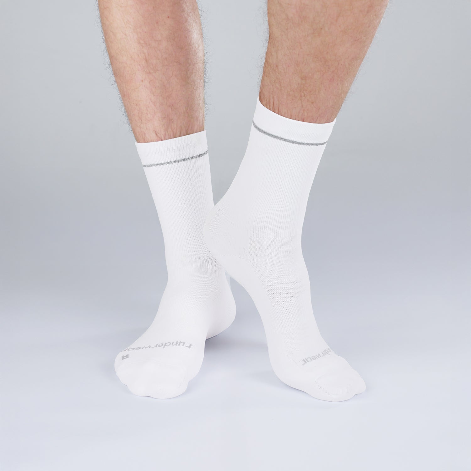 Unisex Anti-Blister High Running Socks – White (3-Pack)