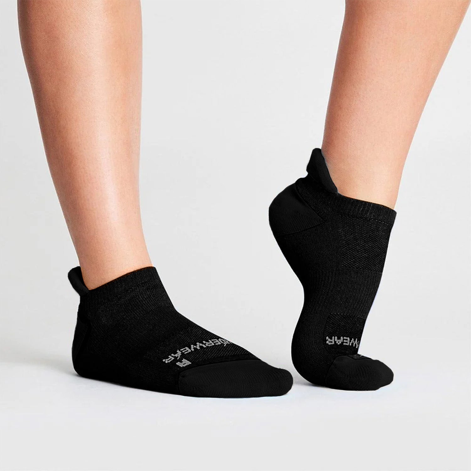 Calcetines bajos unisex para correr antirozaduras - Negros