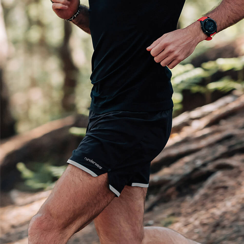 Pantalones cortos de running ultraligeros para hombre - Negro