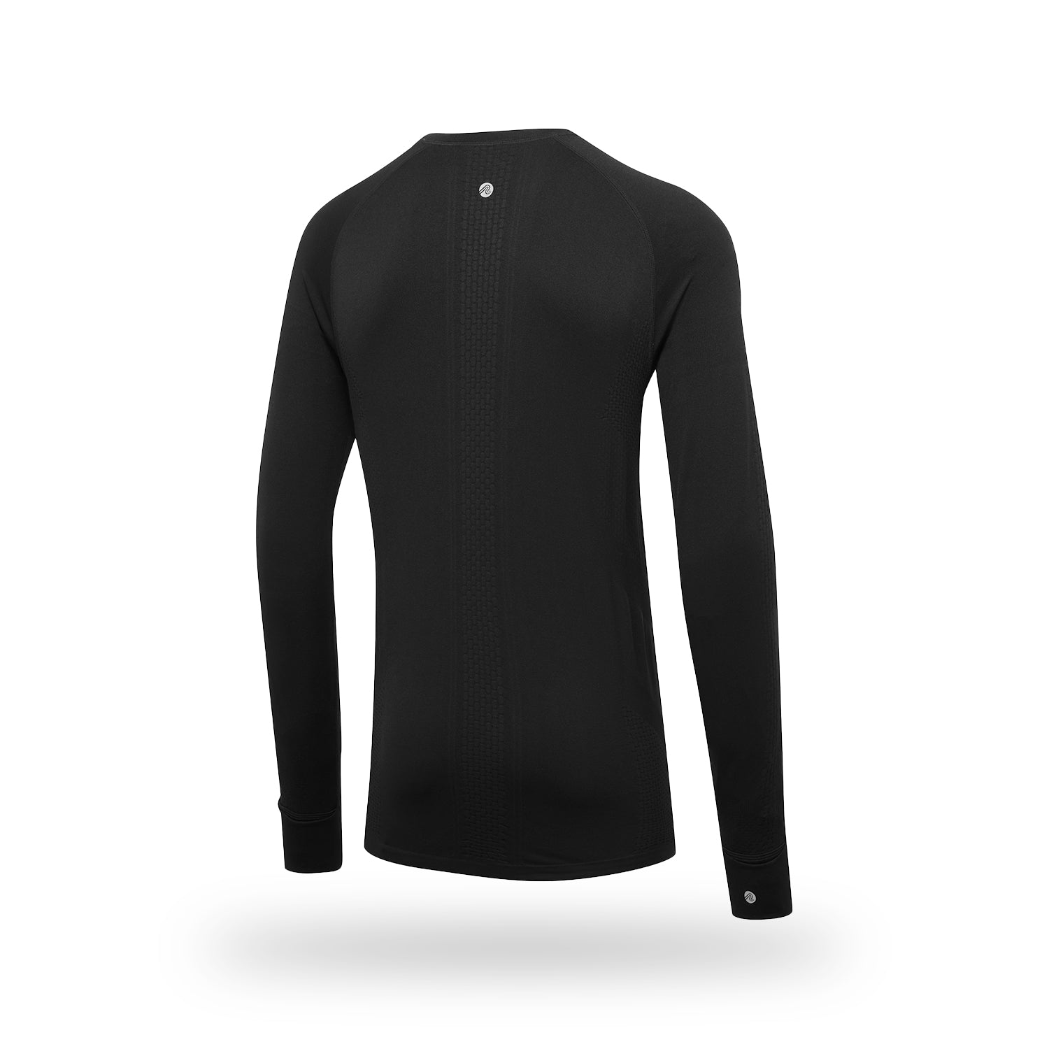 Camiseta térmica de manga larga de running para hombre - Negra