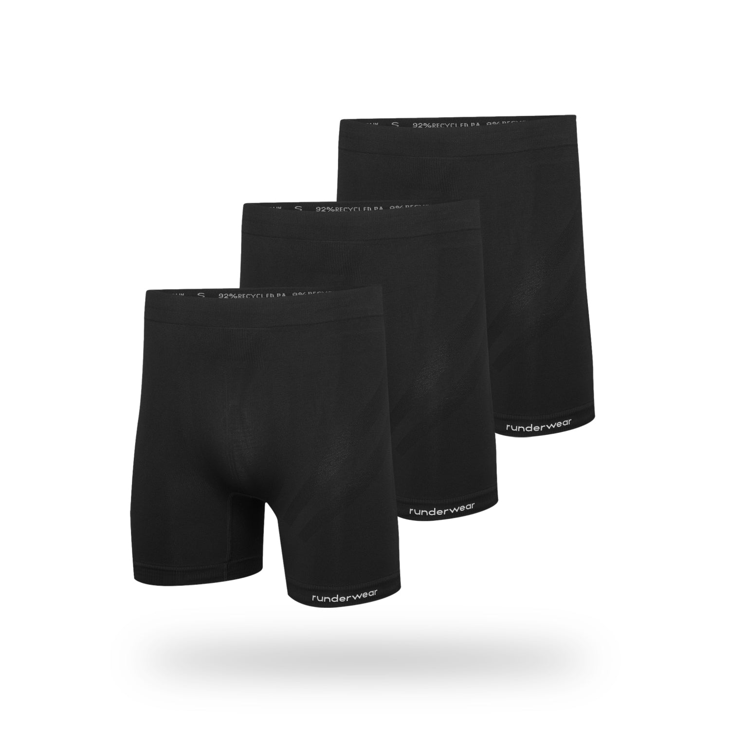 Bóxers de Correr para Hombre – Negros (Paquete de 3)