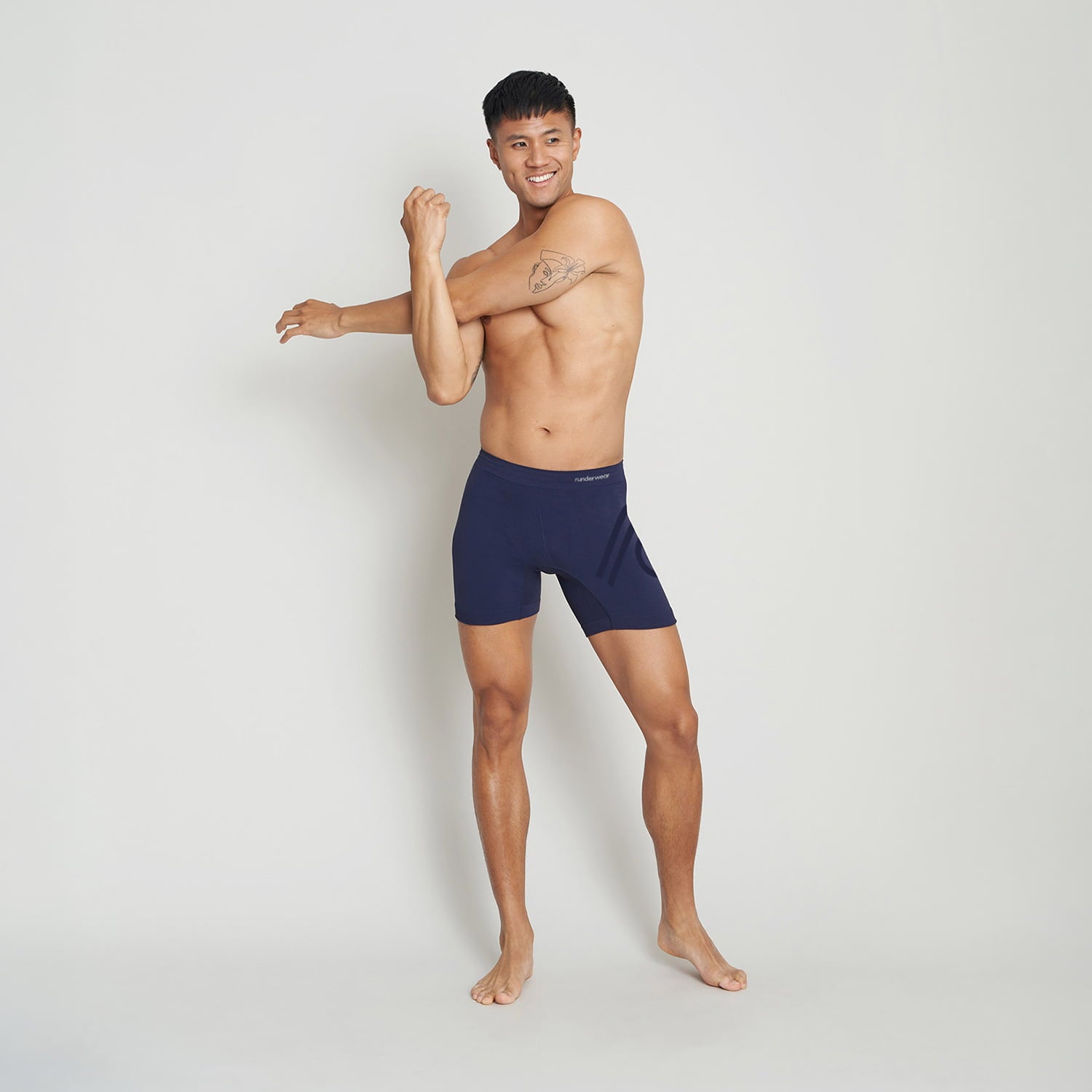 Calzoncillos bóxer de running para hombre - Azul marino (Multipack x 3)
