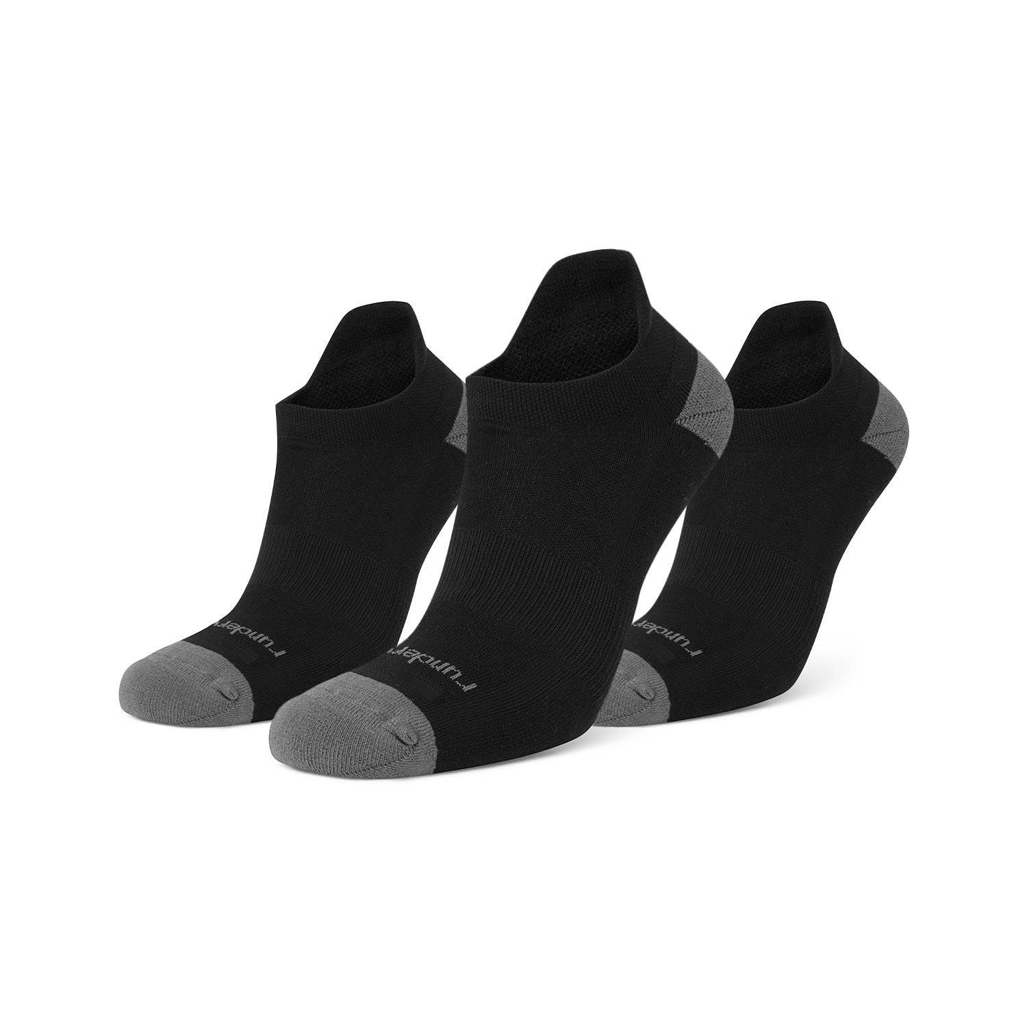 Calcetines de Running Unisex Antirozaduras Bajos – Negro/Gris (Paquete de 3)