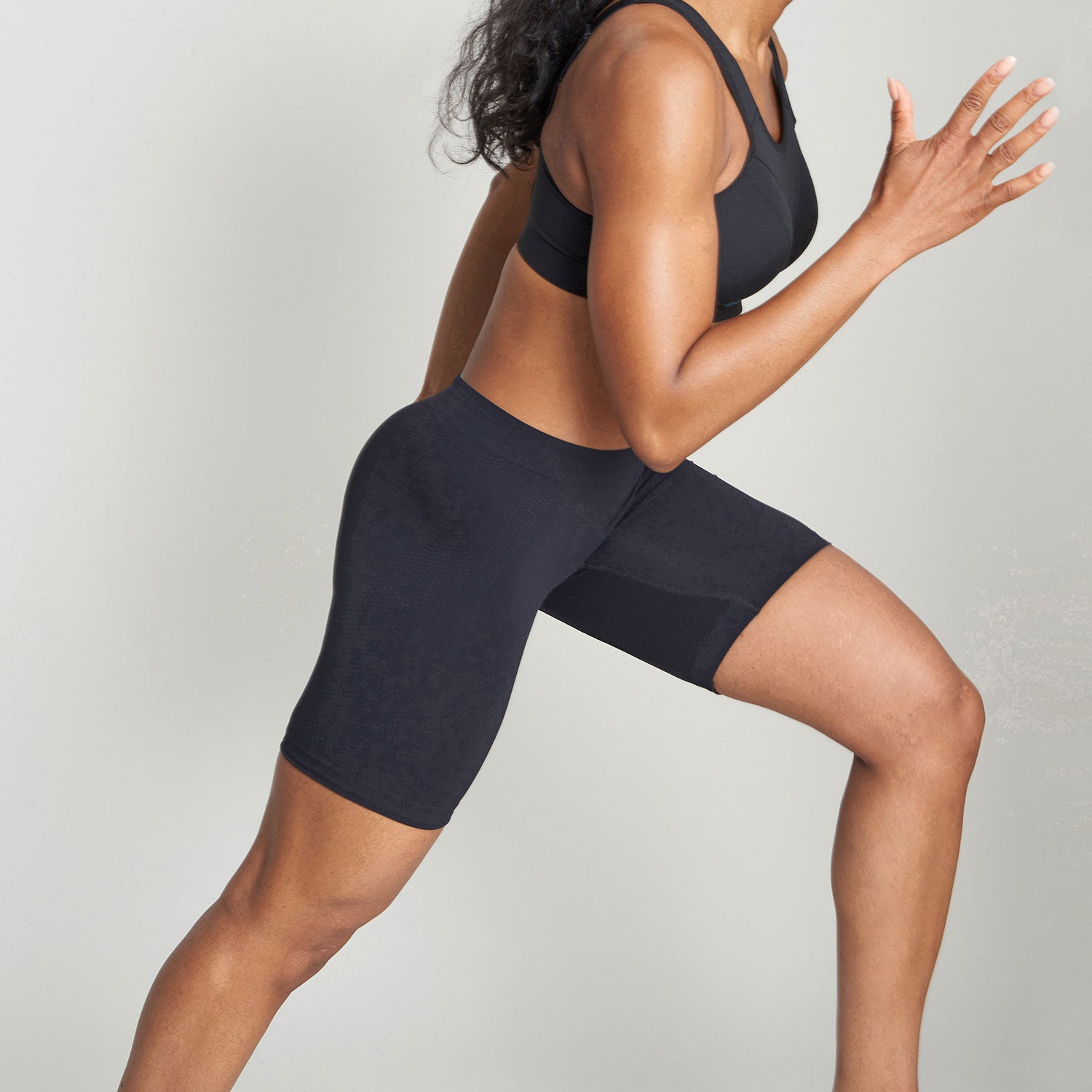 Bóxer Largo de Correr para Mujer – Negro (Paquete de 3)